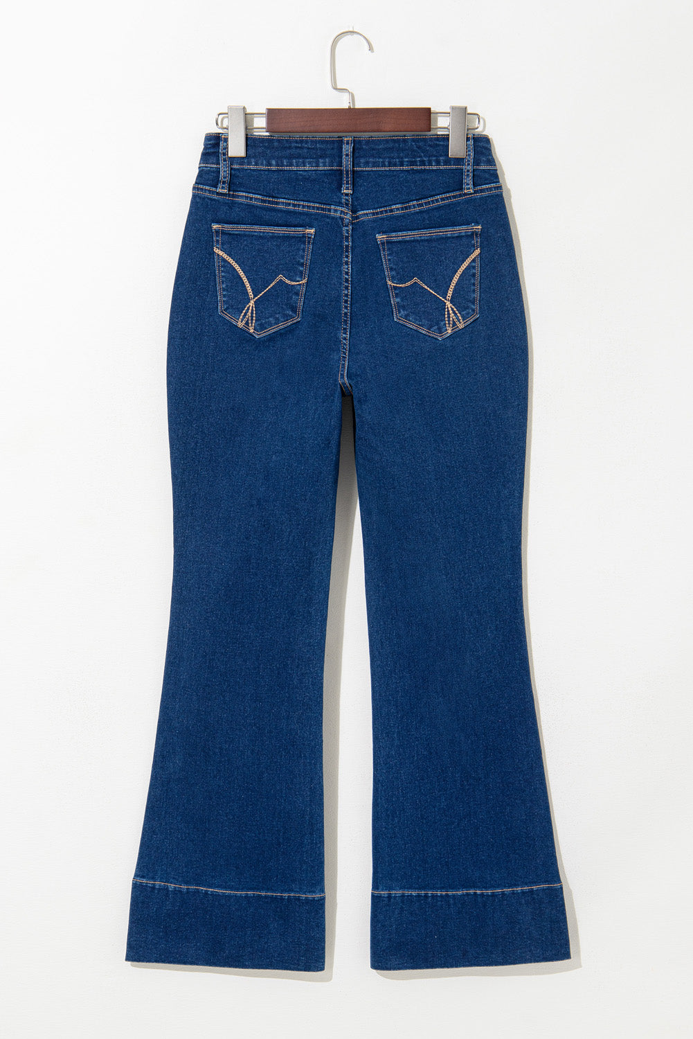 Sail Blue Center Seam Deep Wash Straight Jeans