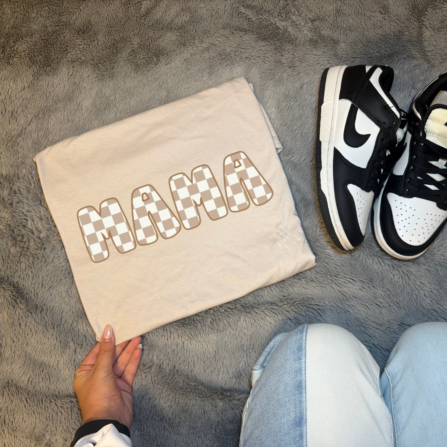 Checkered Mama Plus Shirt